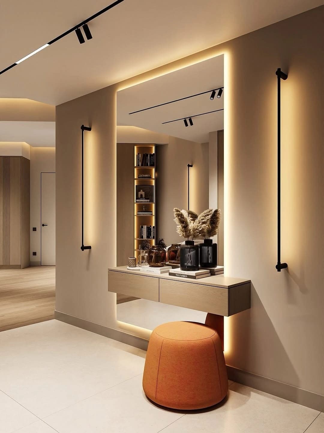 Modern Mirror Wall